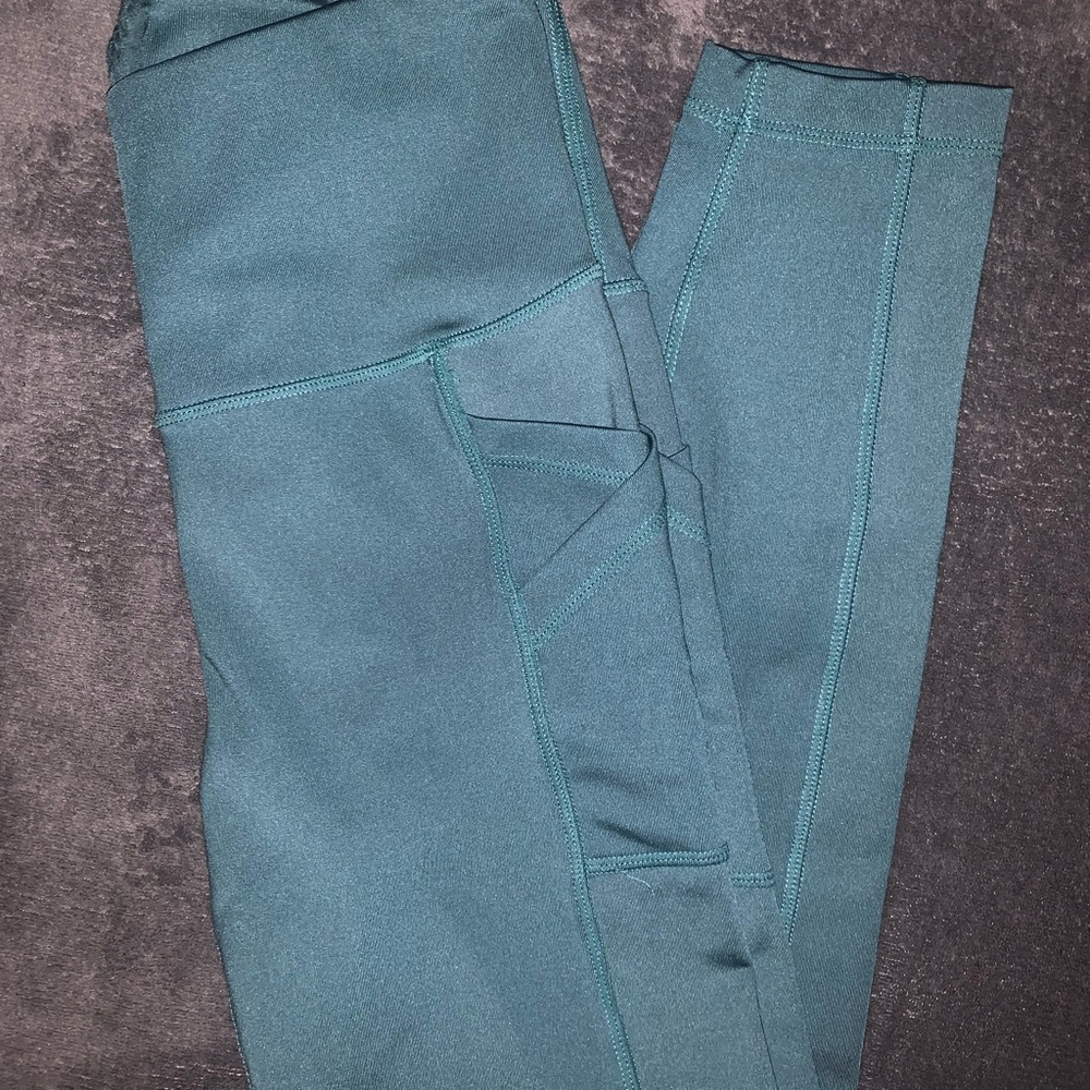 Velocity Deep Teal Active Leggings
